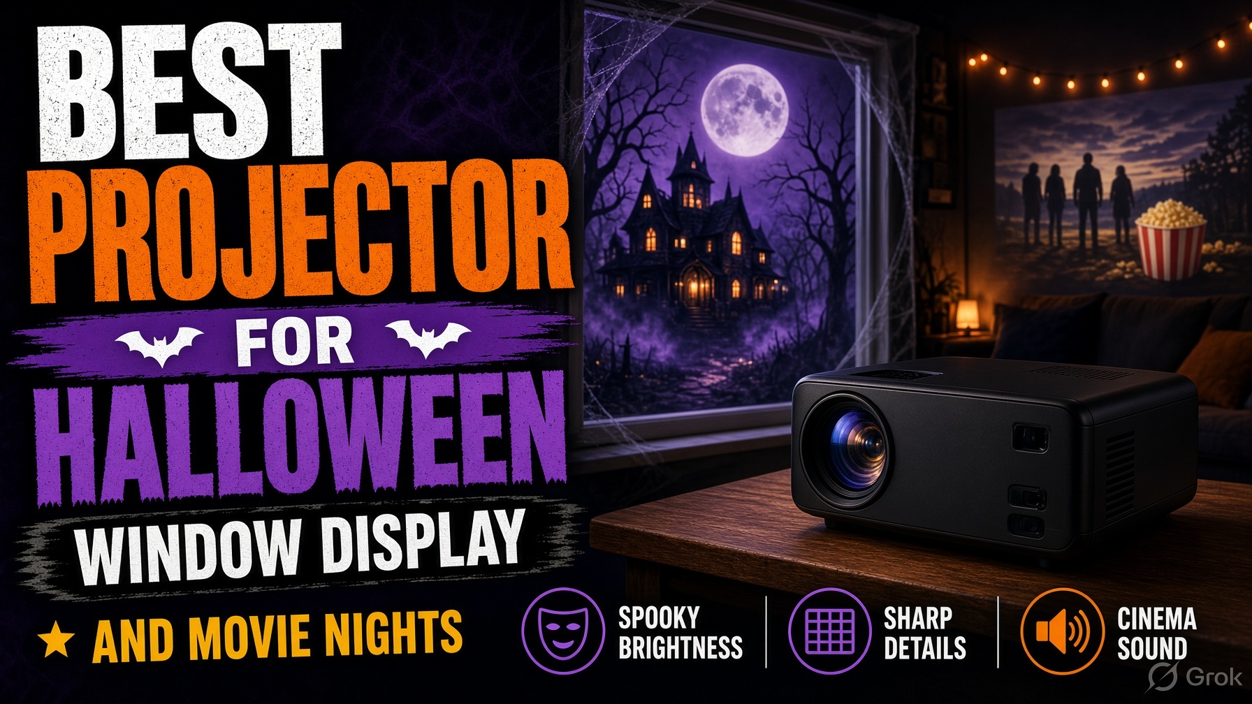 Best Projector for Halloween Window Display and Movie Nights